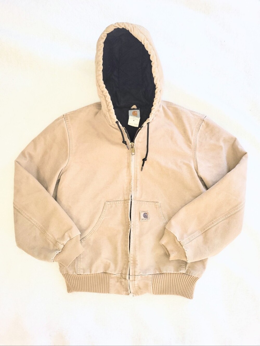 Y2K Vintage Carhartt J130 SDL Sandstone Duck Canvas Active Work Jacket Small